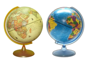 GLOBO TERRAQ 107AW - BASE PLASTICO 10cm ANTIGUO