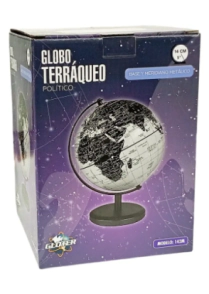 GLOBO TERRAQ 142M - BASE METAL NEGRA 14cm