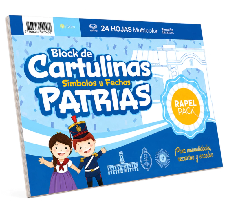 BLOCK RAPEL PACK N�5 SIMBOLOS Y FECHAS PATRIAS x 24hjs