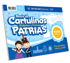 BLOCK RAPEL PACK N&ordm;5 SIMBOLOS Y FECHAS PATRIAS x 24hjs