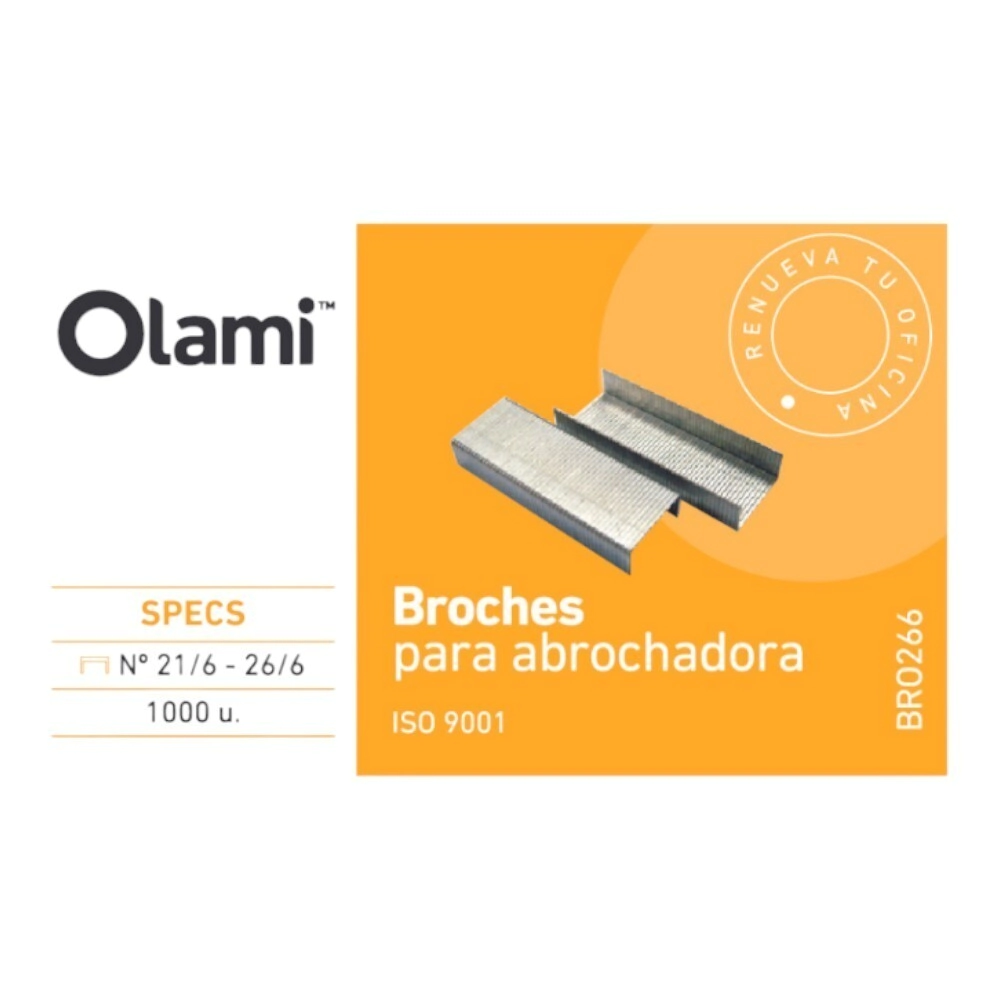 BROCHES P/ABR OLAMI N� 26/6 x 1000u
