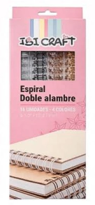 IBI CRAFT ESPIRAL A4 DOBLE ALAMBRE 2:1 1/2 16pcs SURT. BASICO
