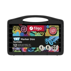 MARCADOR FILGO TNT MARKER DUO ACRILICA ESTUCHE x 12u