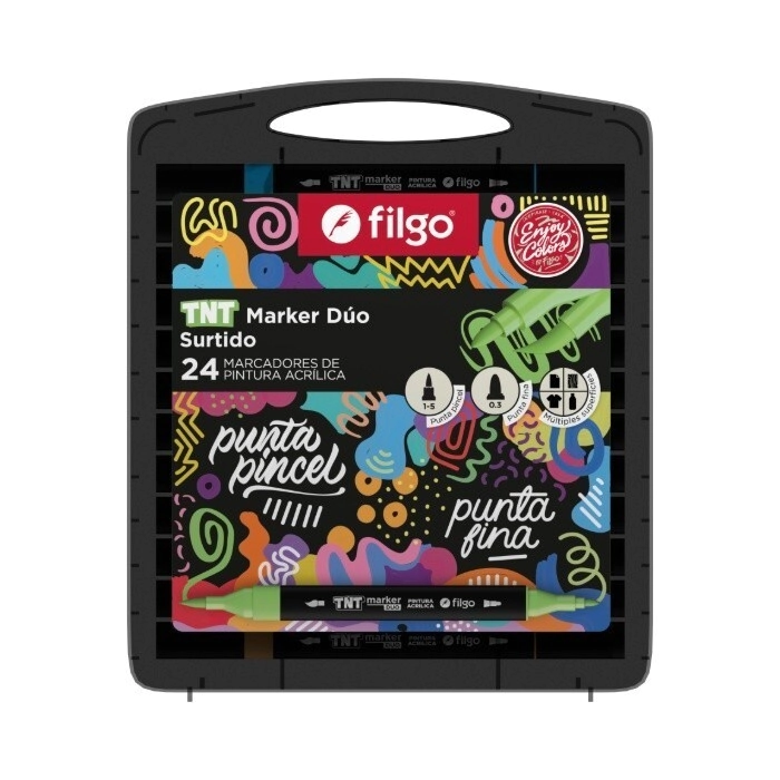 MARCADOR FILGO TNT MARKER DUO ACRILICA ESTUCHE x 24u