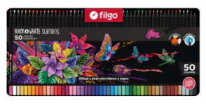 LAPICES COLOR FILGO BLACK&WHITE ESTUCHE x 50u