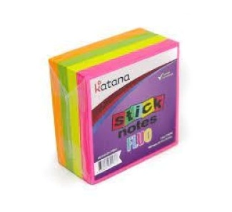 MEMO KATANA FLUO 76 x 76mm x 250hjs SURTIDO