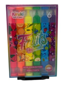 RESALTADOR KIRUKI PERFUMADOS FRUITS NEON D/P x 6u