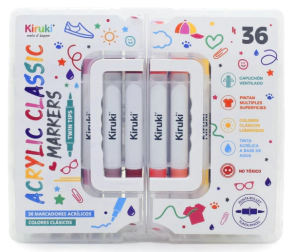 MARCADOR KIRUKI ACRILICO D/P x 36u