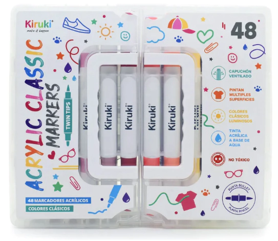 MARCADOR KIRUKI ACRILICO D/P x 48u