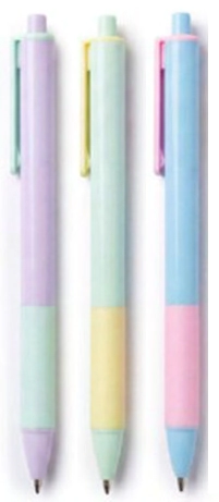 BOLIGRAFO KIRUKI PASTEL GRIP 1mm x 24u AZUL