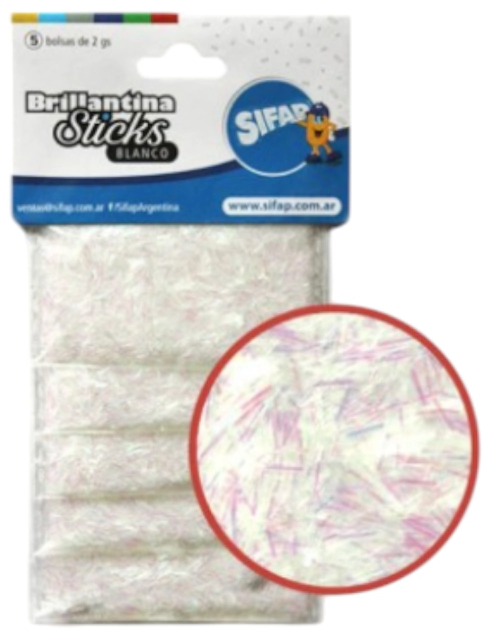 BRILLANTINA SIFAP STICKS BLANCO 5u x 2grs