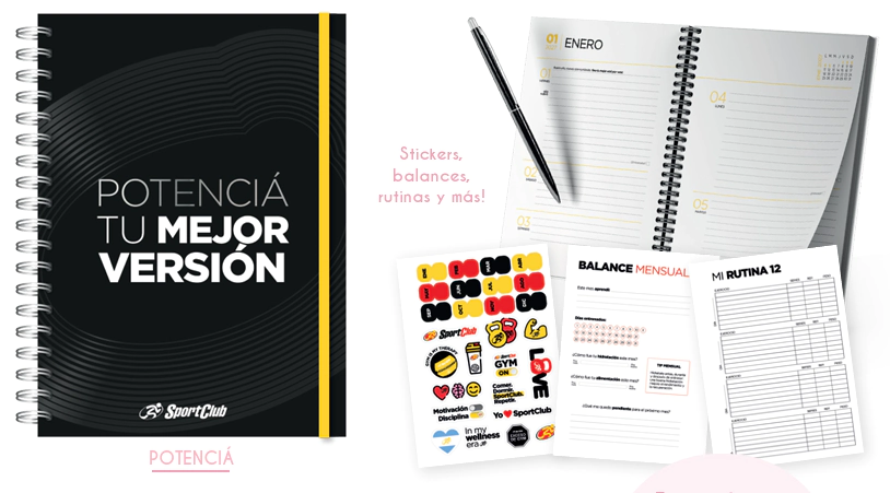AGENDA RY 15 x 21cm SPORTCLUB 2 DIAS x PAGINA 2027