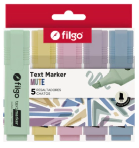 RESALTADOR FILGO TEXT MARKER MUTE x 5u