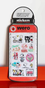 WERO BOTTLE STICKERS SNOOPY