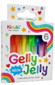 BOLIGRAFO KIRUKI MINI ROLLERS TINTA GEL NEON x 6u