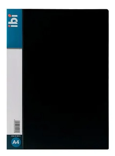 CARPETA IBI A4 FOLIOS x 10F NEGRO