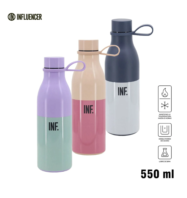 BOTELLA INFLUENCER TERMICA 550ml