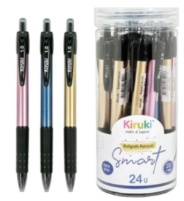 BOLIGRAFO KIRUKI SMART 1mm x 24u AZUL