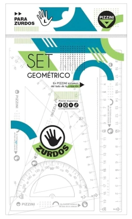 SET GEOMETRICO PIZZINI ZURDOS 20cm x 4pzs