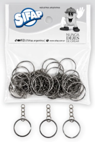 ARGOLLA SIFAP PLANA C/CADENA 1,6x28mm x 25u BOLSA