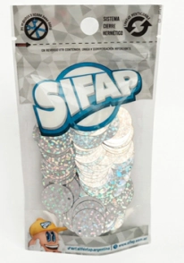 LENTEJUELON SIFAP 20mm METAL LASER x 20grs
