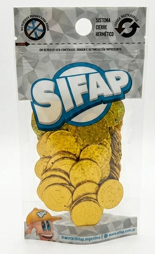 LENTEJUELON SIFAP 20mm ORO LASER x 20grs