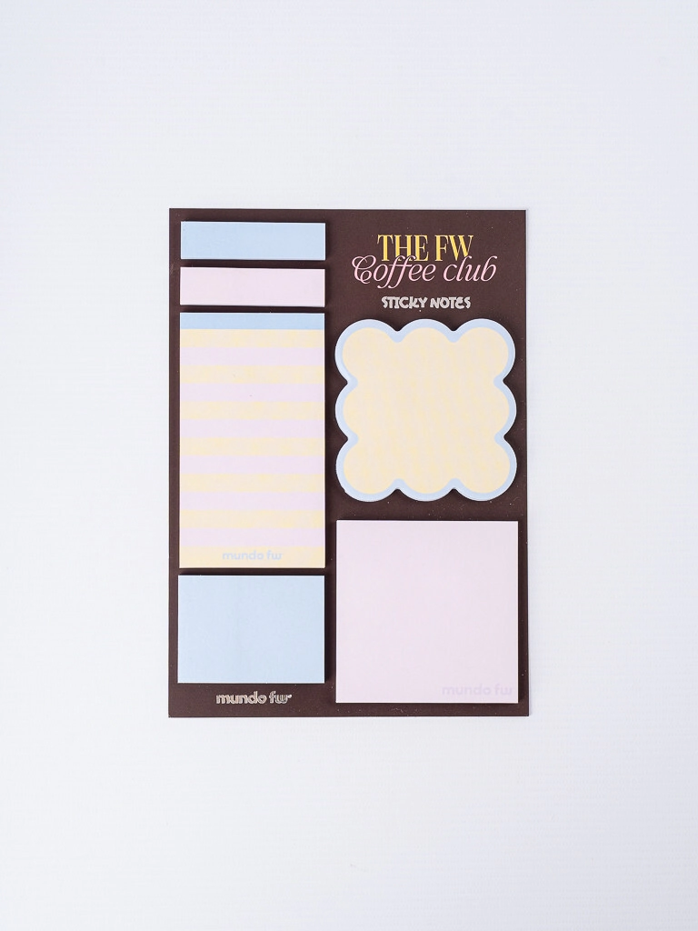 MEMO FW FW STICKY NOTES SET COFEE
