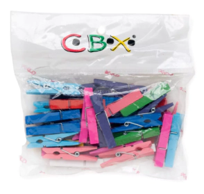 CBX BROCHE MADERA COLOR 45mm EN BLISTERS x 35u