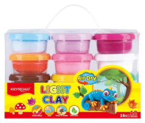 MASA KEYROAD LIVIANA 16grs SET x 12u COLORES LIVIANOS