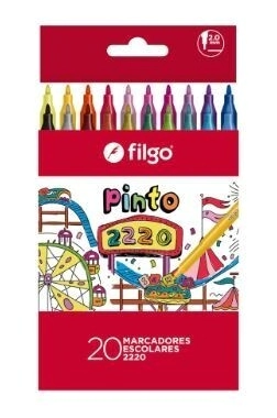 MARCADOR FILGO PINTO 2220 ESTUCHE x 20u SURTIDO
