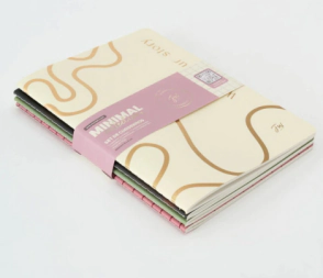 SET FW CUADERNOS MINIMAL 14.8 x 21cm x 4u