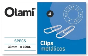 CLIPS OLAMI N&ordm;4 33mm x 100u