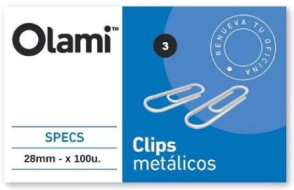 CLIPS OLAMI N&ordm;3 28mm x 100u