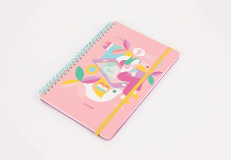 IBI CRAFT CUADERNO ESPIRAL A5 RY x 80hjs PINK WOMAN