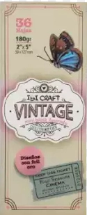 IBI CRAFT PAPEL P/SCRAP 5*13cm 180grs x 36hjs VINYAGE