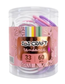 IBI CRAFT AROS PLASTICOS 4 COLORES PASTELES 33mm x 60u