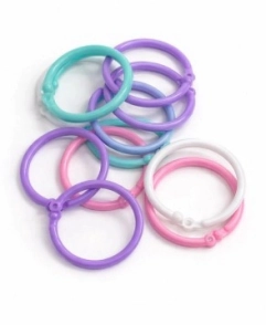 IBI CRAFT AROS PLASTICOS 4 COLORES PASTELES 33mm x 60u
