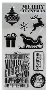 IBI CRAFT SELLO SILICONADO CRISTAL 4x8" NAVIDAD 2