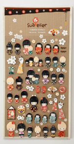 IBI STICKER PVC 10*19cm KOKESHI (MU&Ntilde;ECAS) (1010)