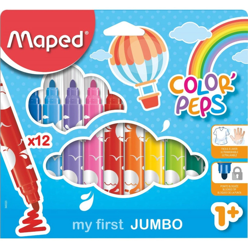 MARCADOR MAPED JUMBO x 12u