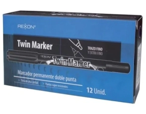 MARCADOR REXON TWIN MARKER D/P x 12u