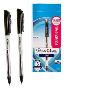 BOLIGRAFO PAPERMATE GEL NEGRO x 6u