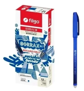BOLIGRAFO FILGO BORRABLE BORRAX GEL SE x 12u AZUL
