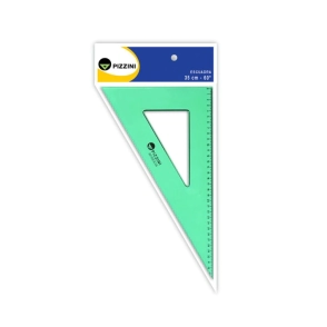 ESCUADRA PIZZINI 60* x 35cm VERDE TRANSPARENTE