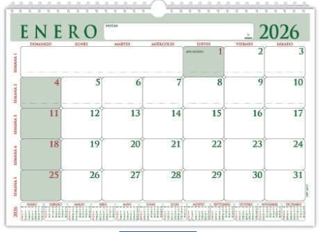 NOR PAC ORGANIZADOR ANUAL 6016 HORIZONTAL 2026