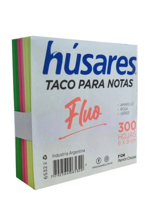 TACO HUSARES FLUO 9 x 9cm x 300hjs