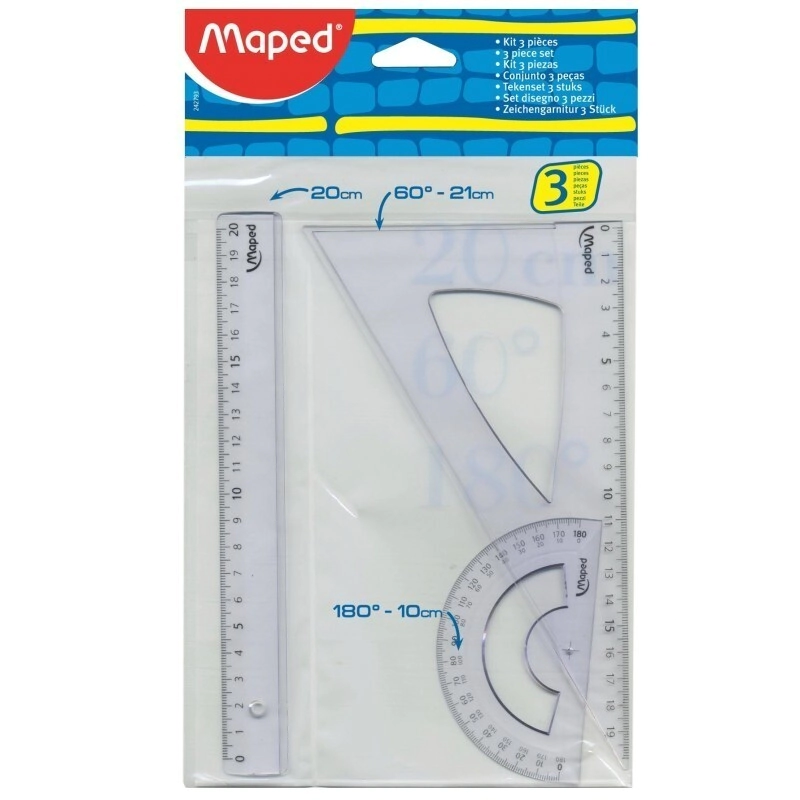 SET GEOMETRICO MAPED ESSENTIALS 242 3 PIEZAS x 20cm