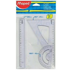 SET GEOMETRICO MAPED ESSENTIALS 242 3 PIEZAS x 20cm