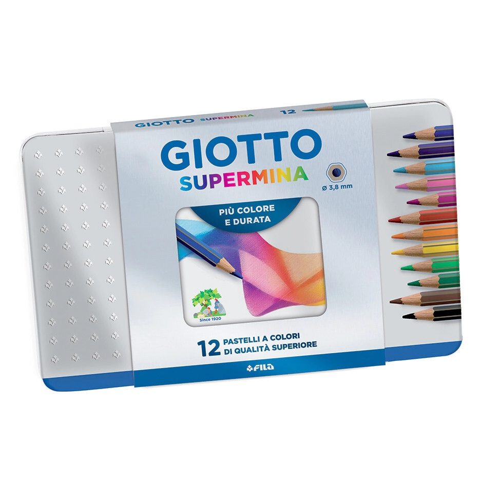 LAPICES COLOR GIOTTO SUPERMINA LATA x 12u