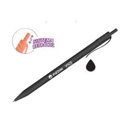 BOLIGRAFO PIZZINI RETRACTIL NEGRO x 12u